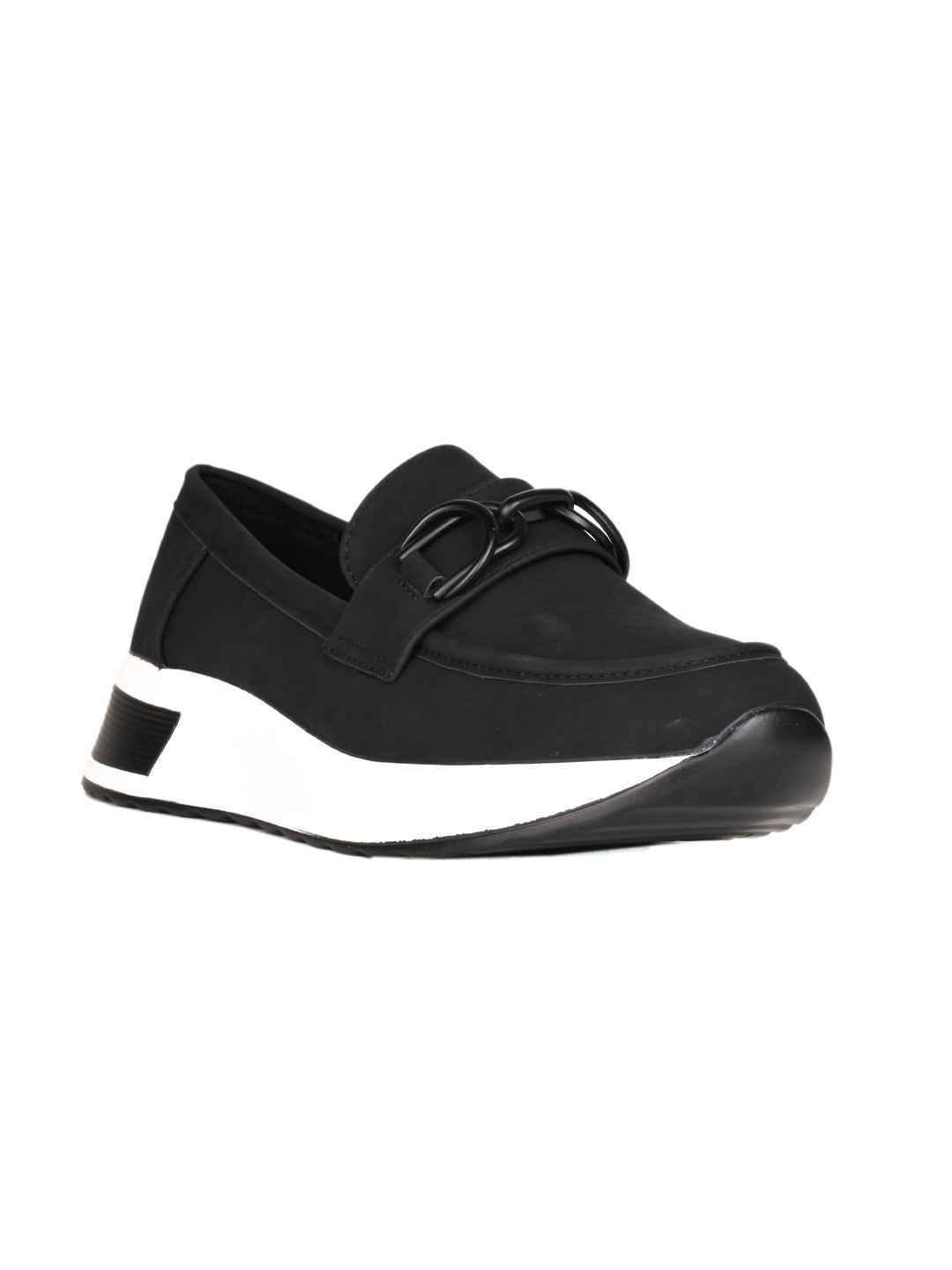 Women, Women Footwear, Black Loafers