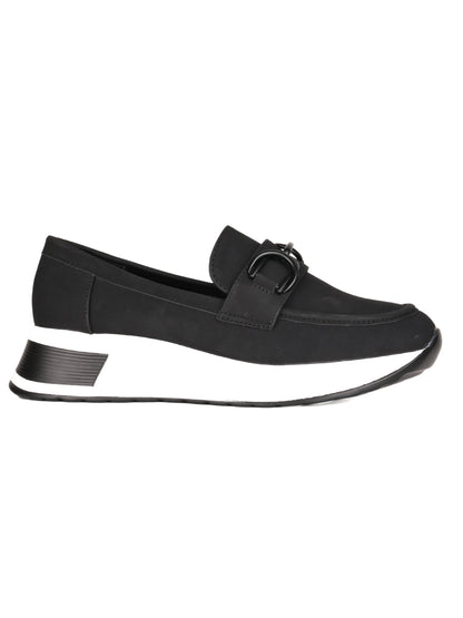 Women, Women Footwear, Black Loafers