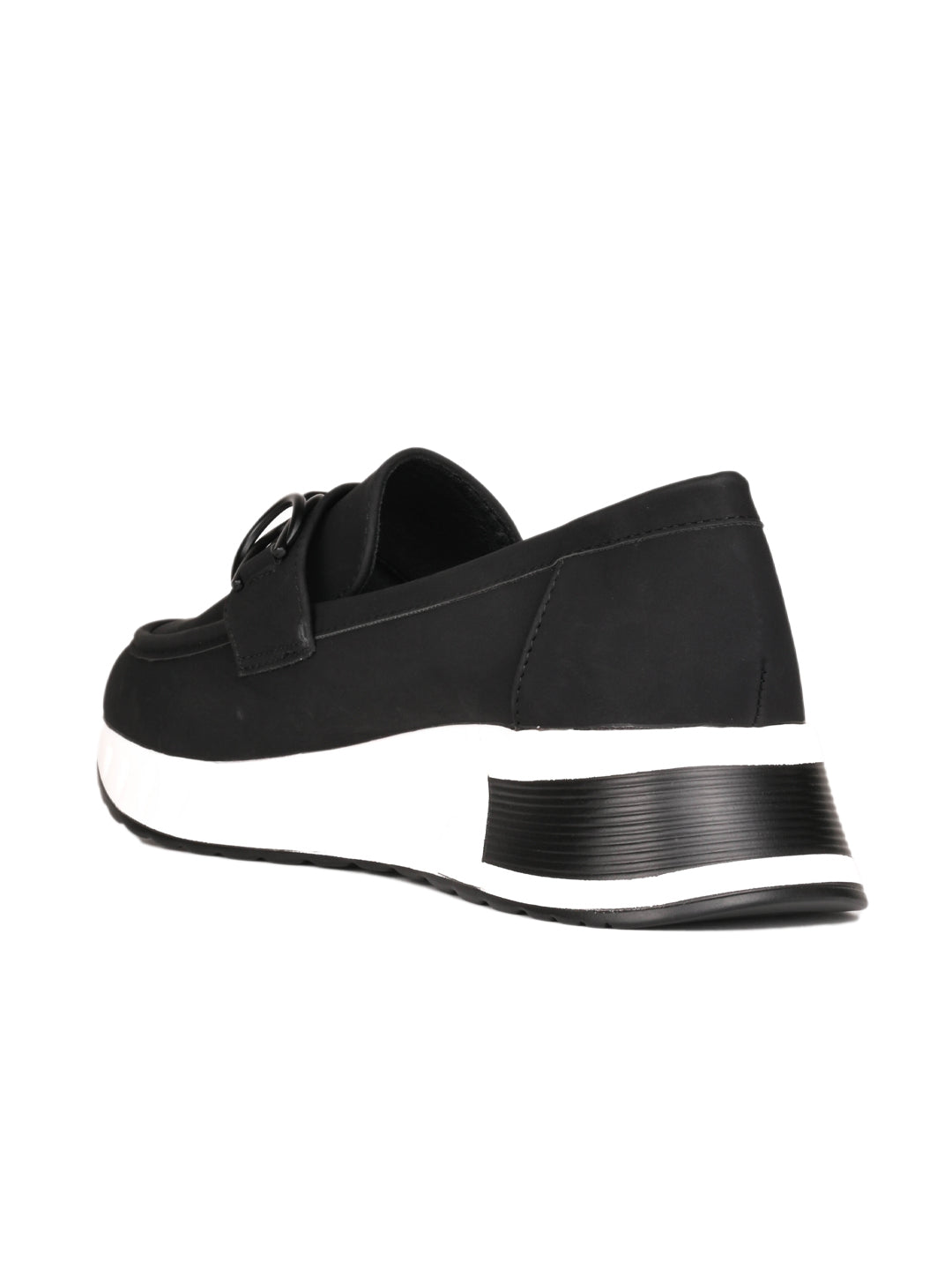 Women, Women Footwear, Black Loafers