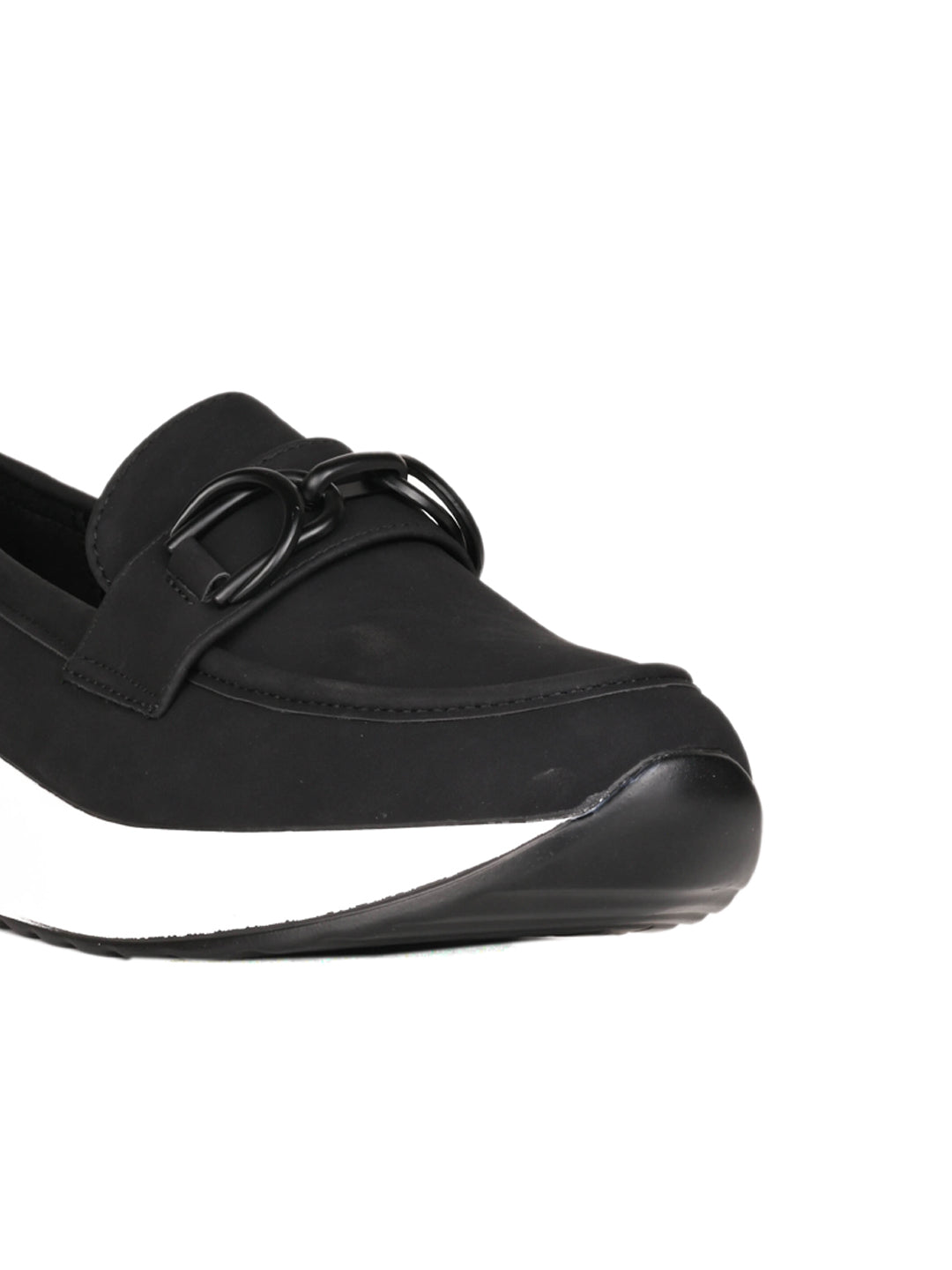 Women, Women Footwear, Black Loafers