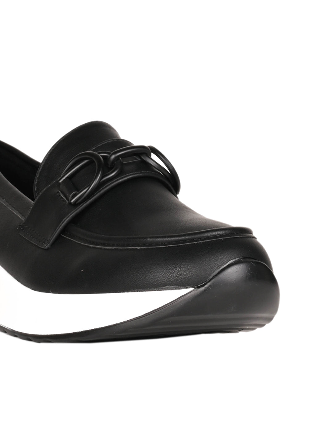 Women, Women Footwear, Black Loafers