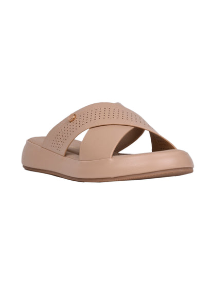 Women, Women Footwear, Beige Open Toe Flats