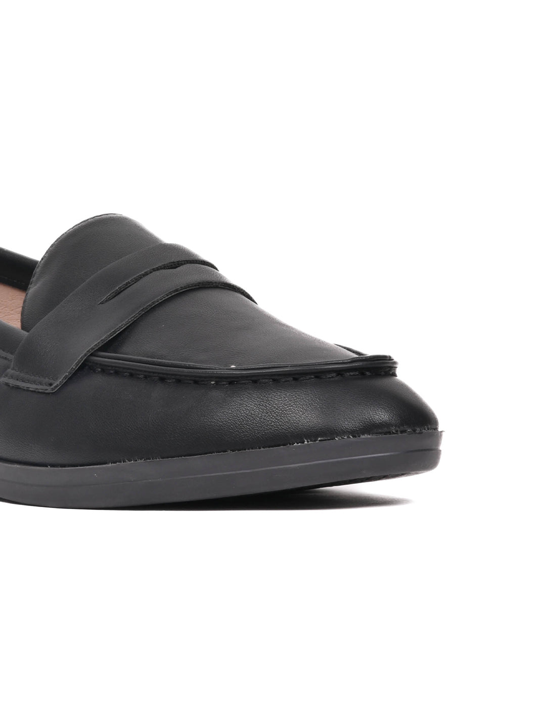 Women, Women Footwear, Black Loafers