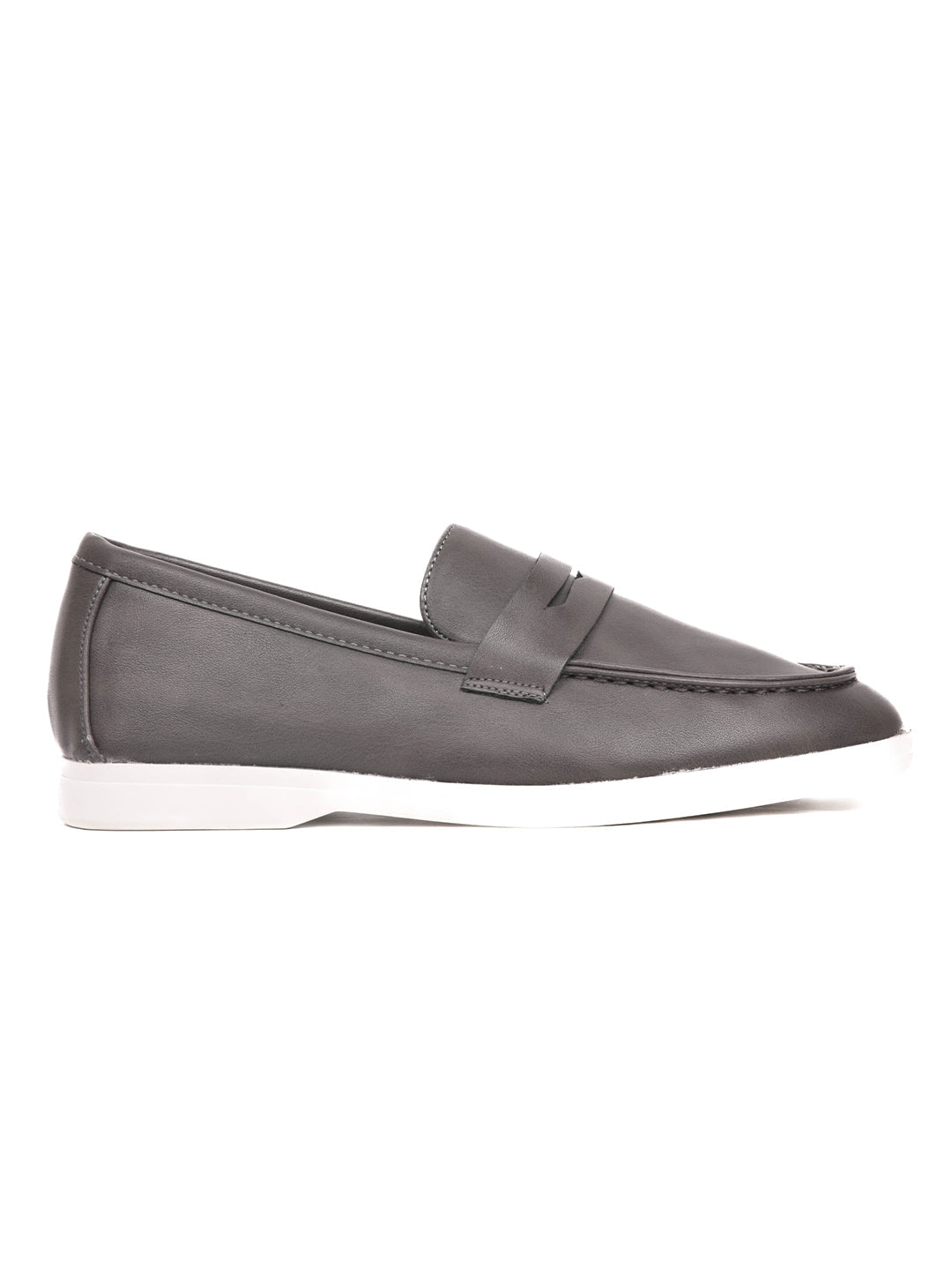 Women, Women Footwear, Grey Loafers