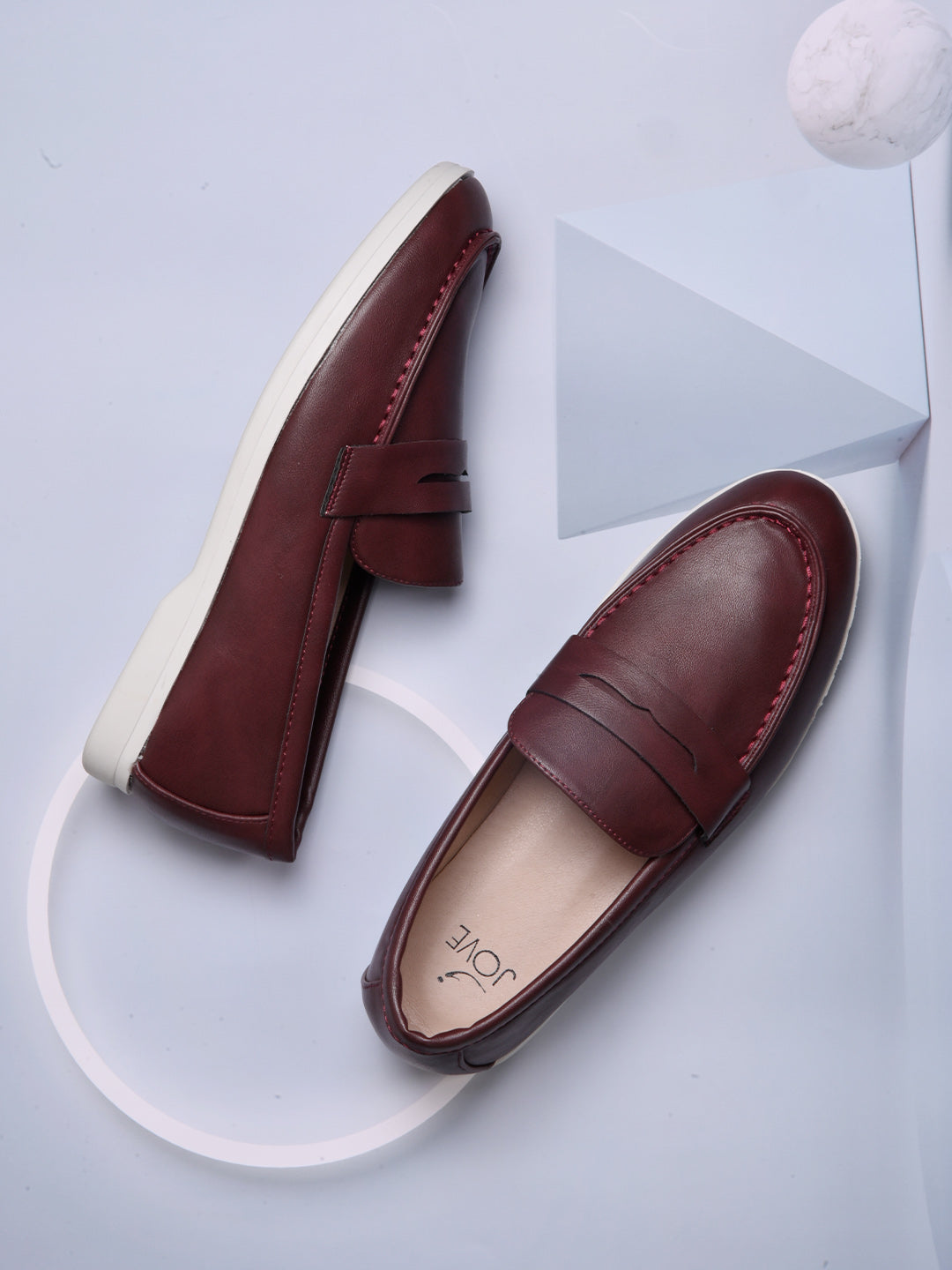 Women, Women Footwear, Maroon Loafers