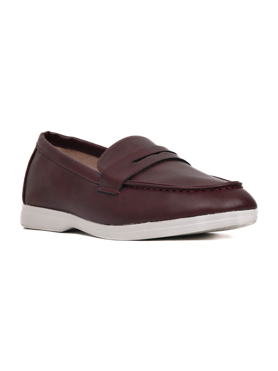 Women, Women Footwear, Maroon Loafers