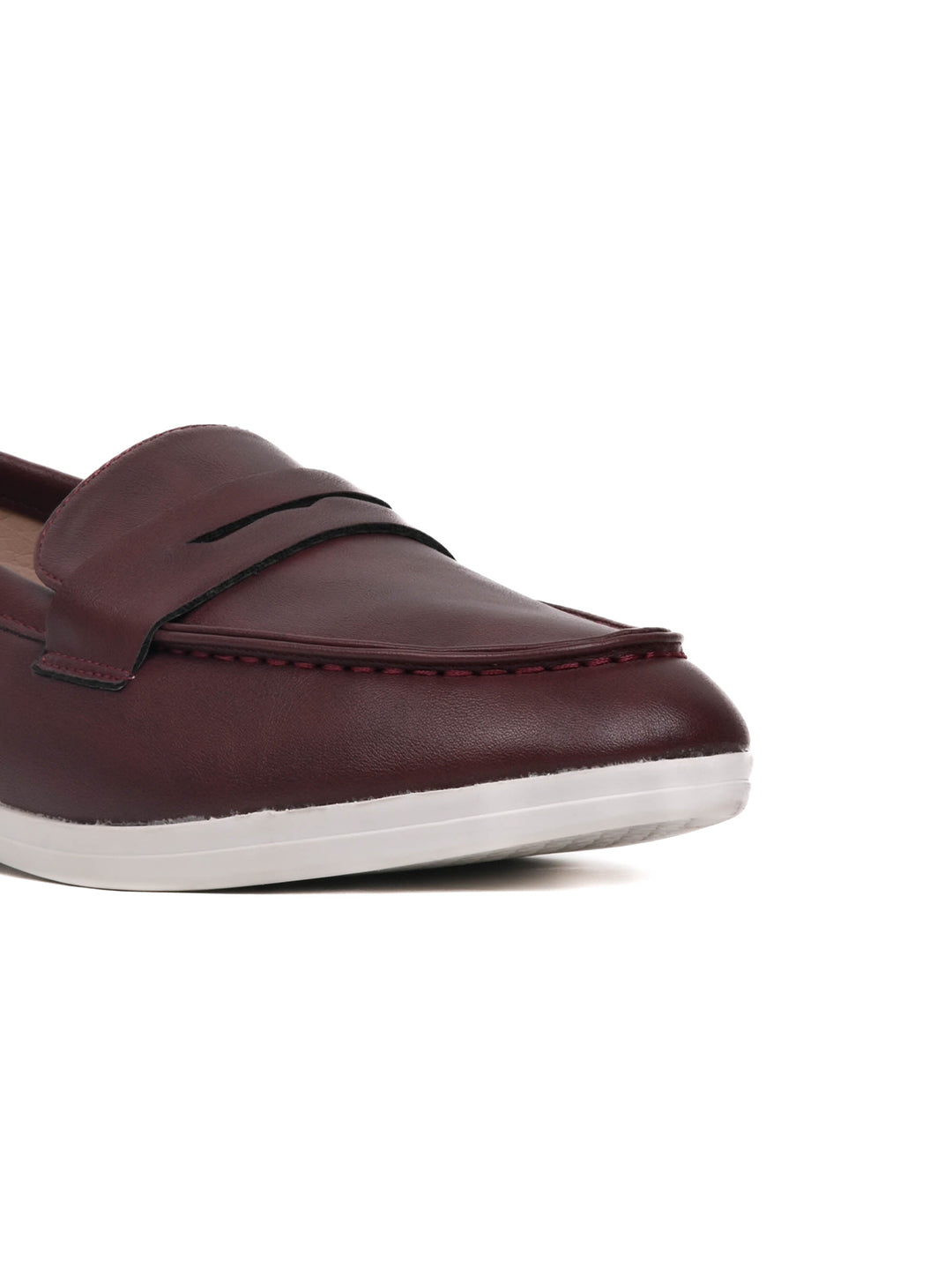 Women, Women Footwear, Maroon Loafers