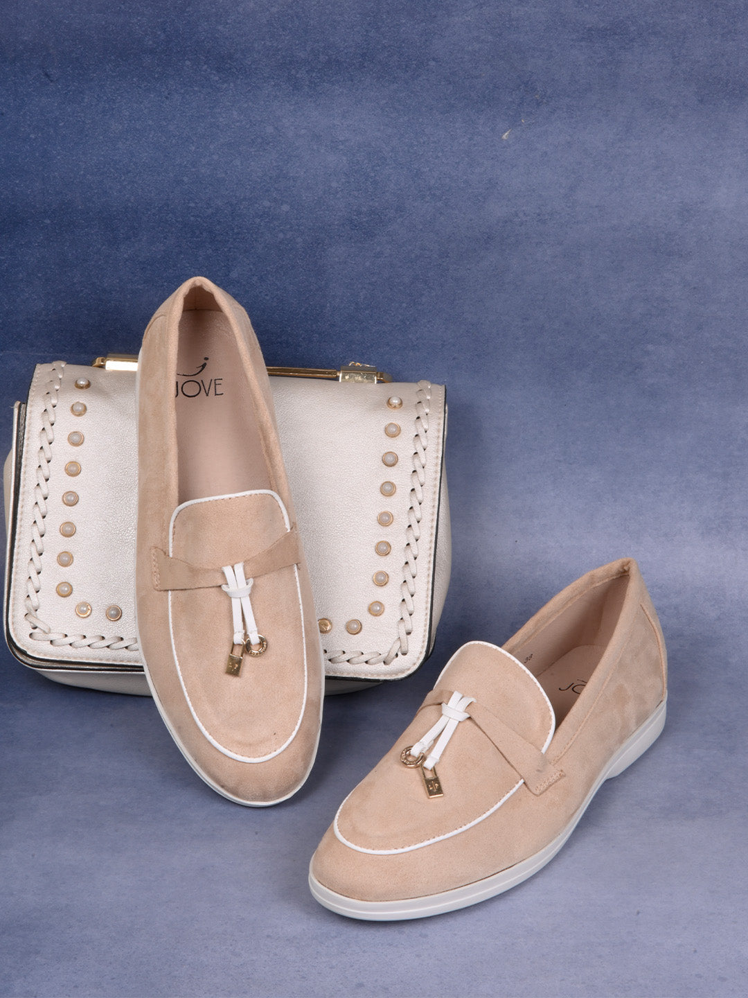 Women, Women Footwear, Beige Loafers