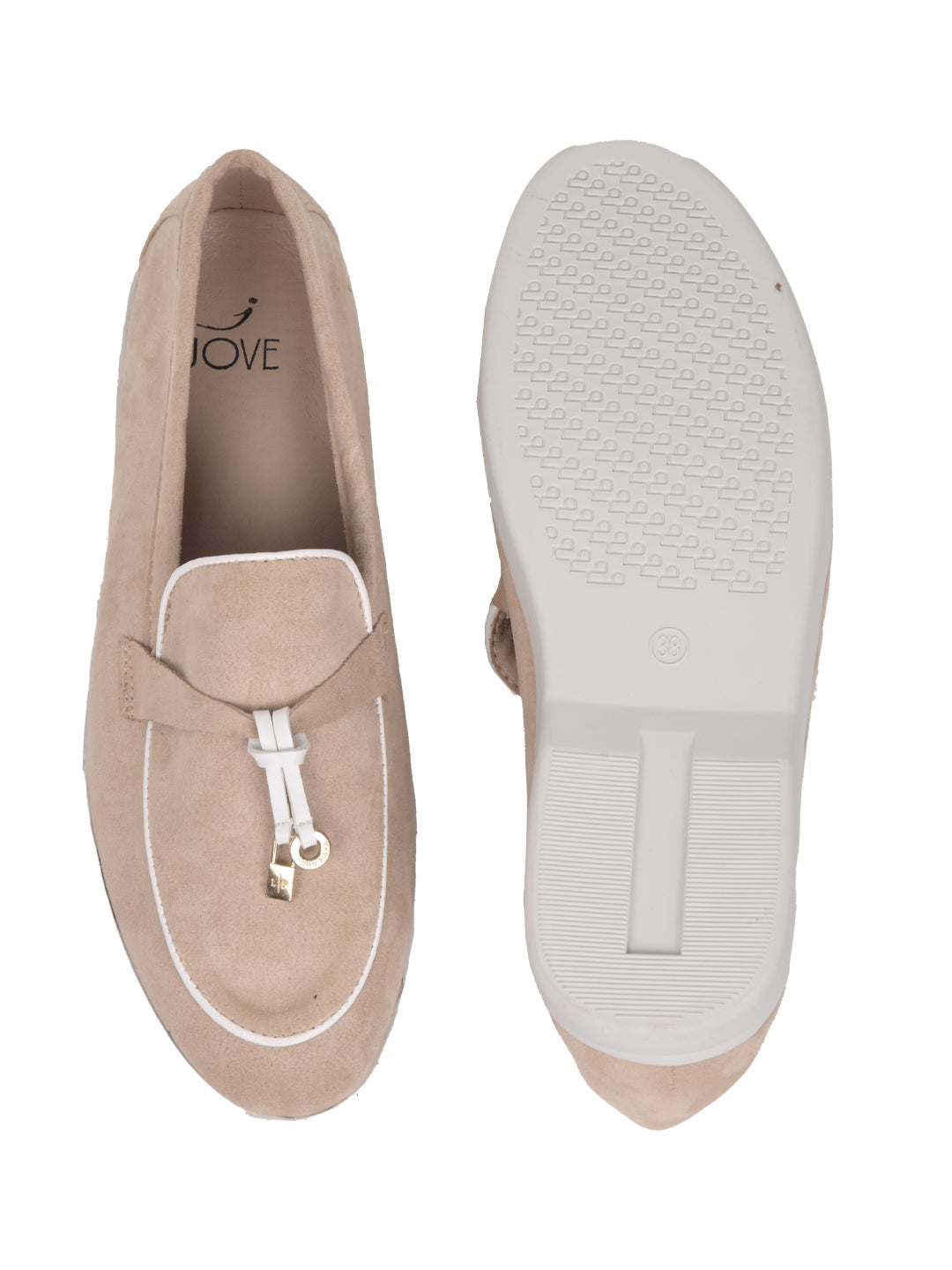 Women, Women Footwear, Beige Loafers