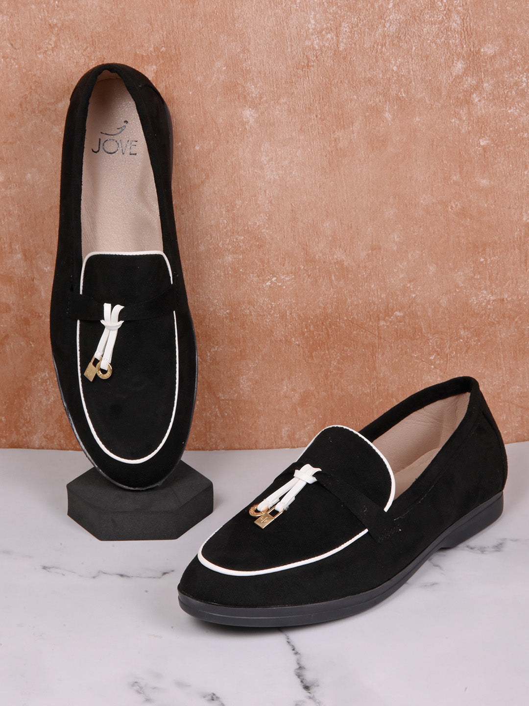 Women, Women Footwear, Black Loafers