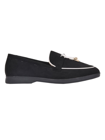 Women, Women Footwear, Black Loafers