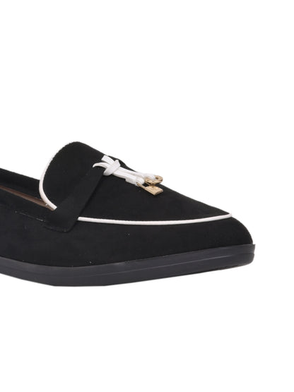 Women, Women Footwear, Black Loafers