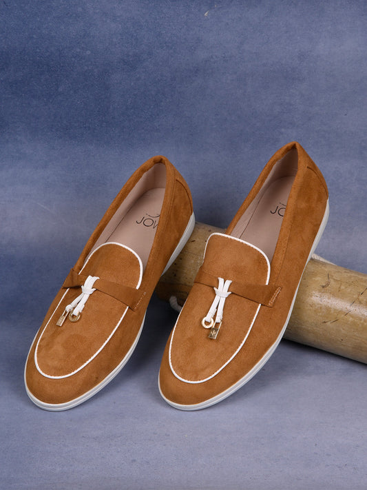 Women, Women Footwear, Camel Loafers