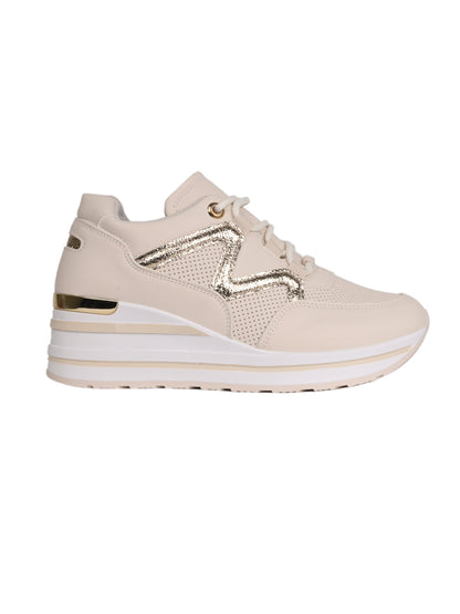 Women, Women Footwear, Beige Sneakers