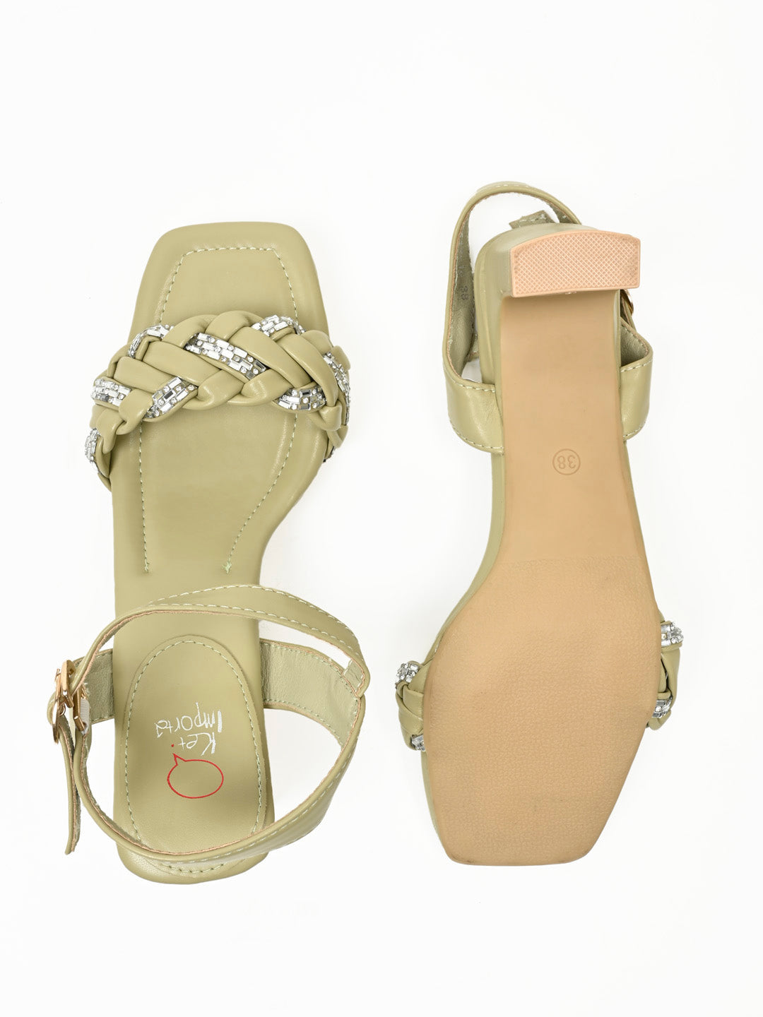 Women, Women Footwear, Olive Sandals