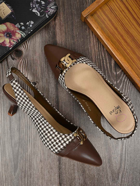 Women, Women Footwear, Brown Pumps