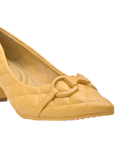 Footwear, Women Footwear, Mustard Pumps