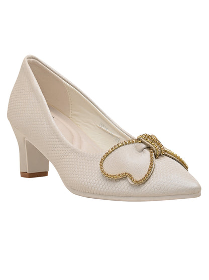 Footwear, Women Footwear, Beige Pumps