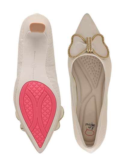 Footwear, Women Footwear, Beige Pumps