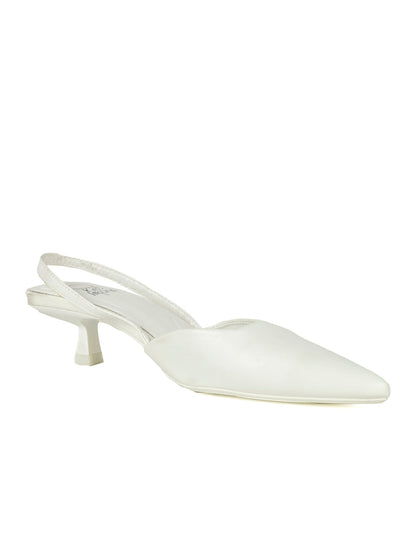 Women, Women Footwear, White Pumps