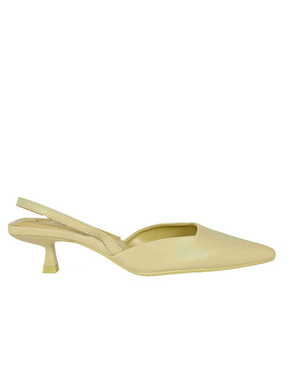 Women, Women Footwear, Yellow Pumps