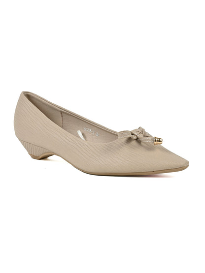 Women, Women Footwear, Beige Ballerinas