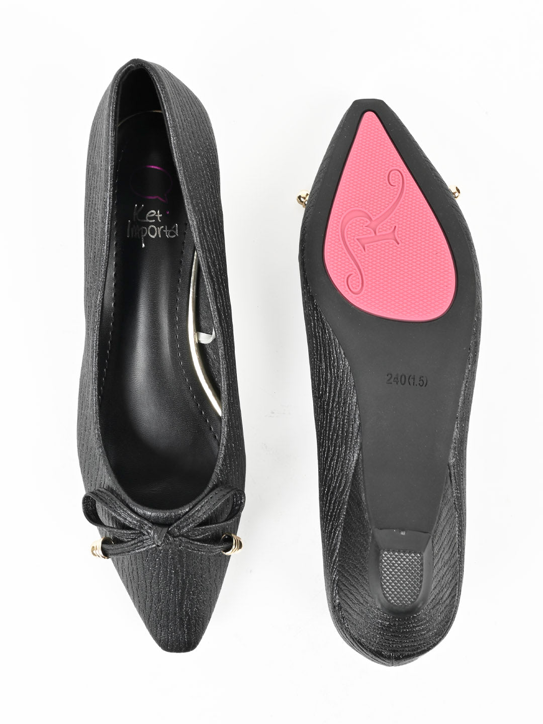 Women, Women Footwear, Black Ballerinas