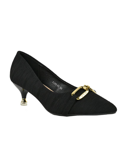 Women, Women Footwear, Black Pumps