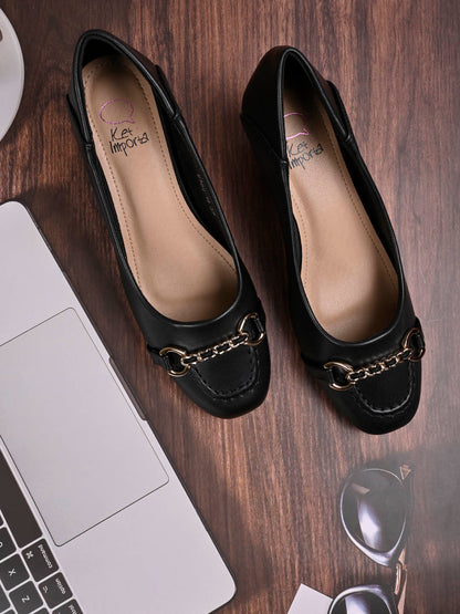 Women, Women Footwear, Black Pumps