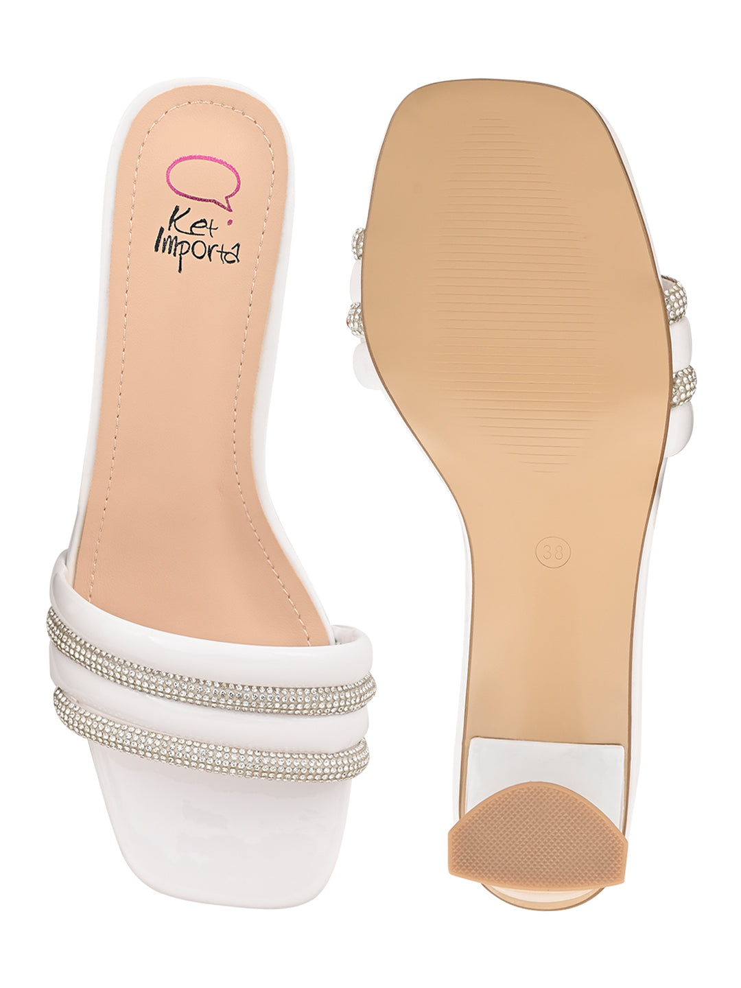 Footwear, Women Footwear, White Sandals