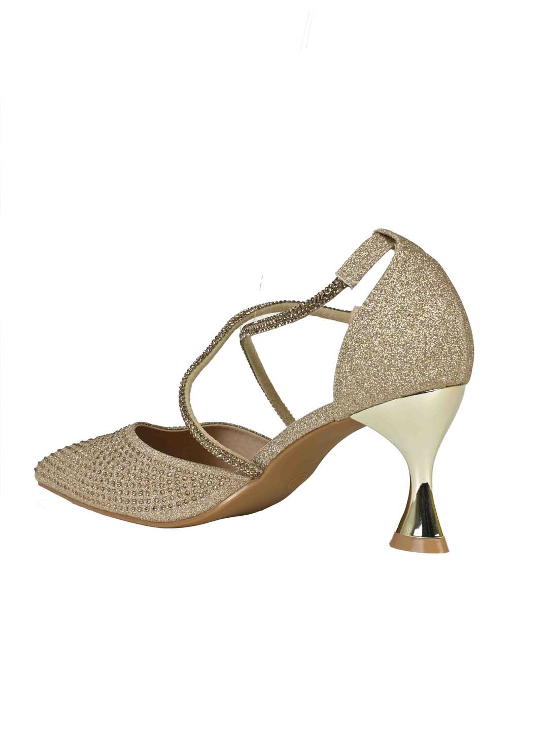 Women, Women Footwear, Golden Pumps