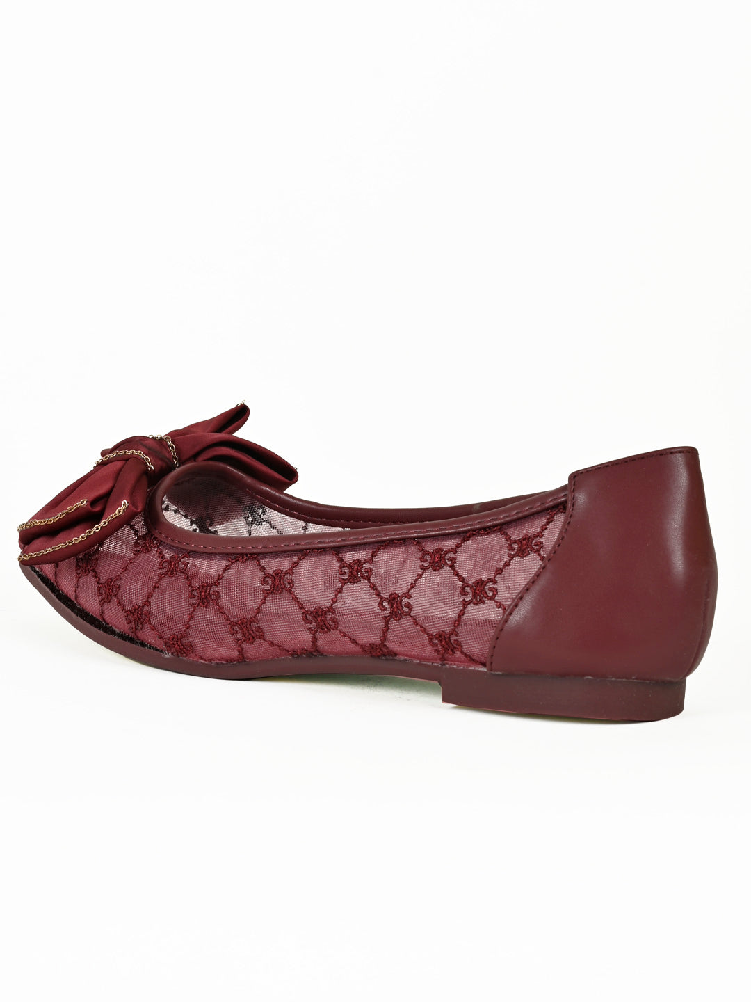 Women, Women Footwear, Maroon Ballerinas