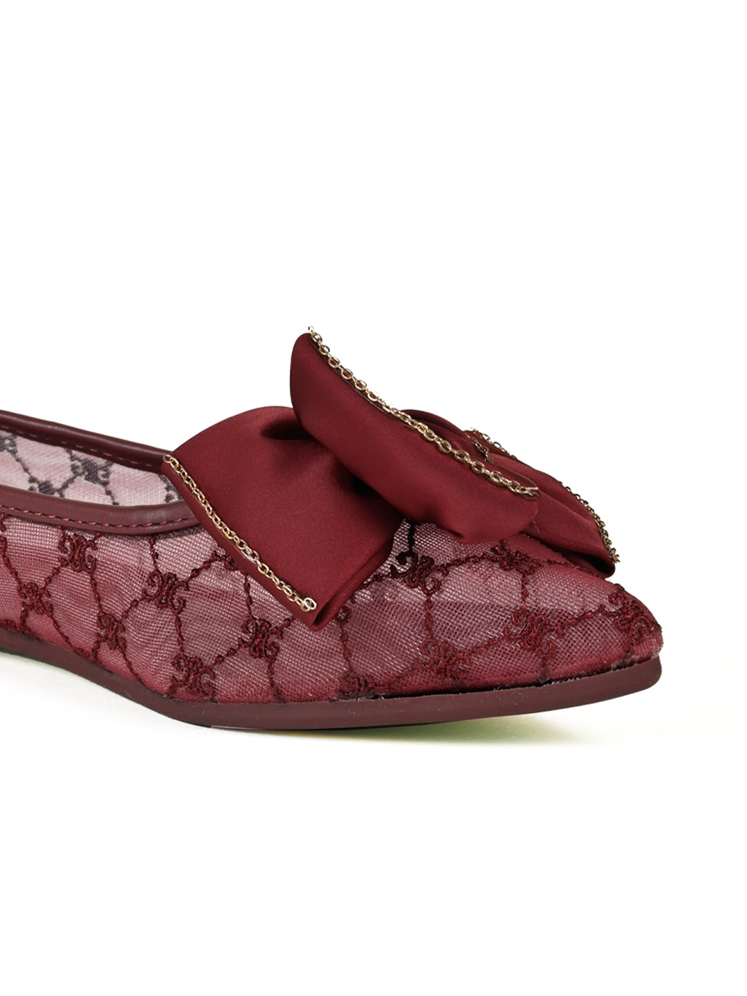 Women, Women Footwear, Maroon Ballerinas