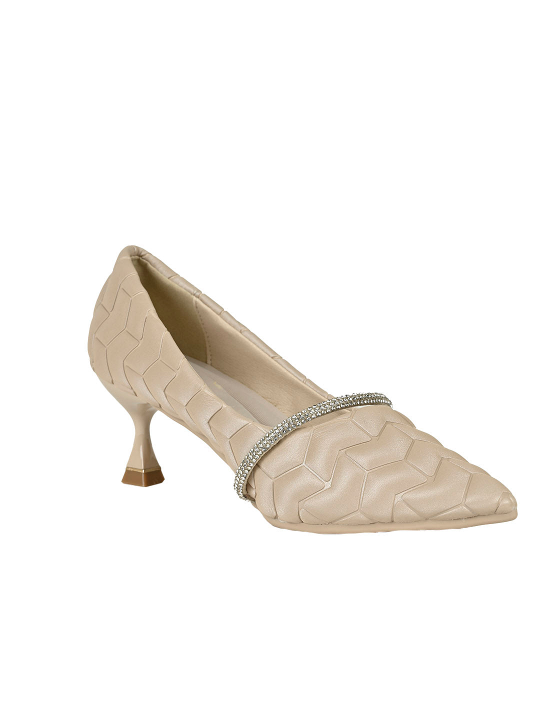 Women, Women Footwear, Beige Pumps