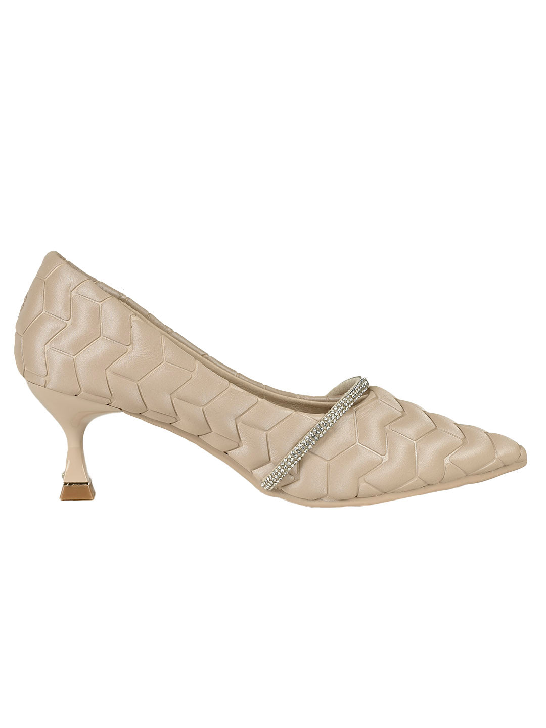 Women, Women Footwear, Beige Pumps