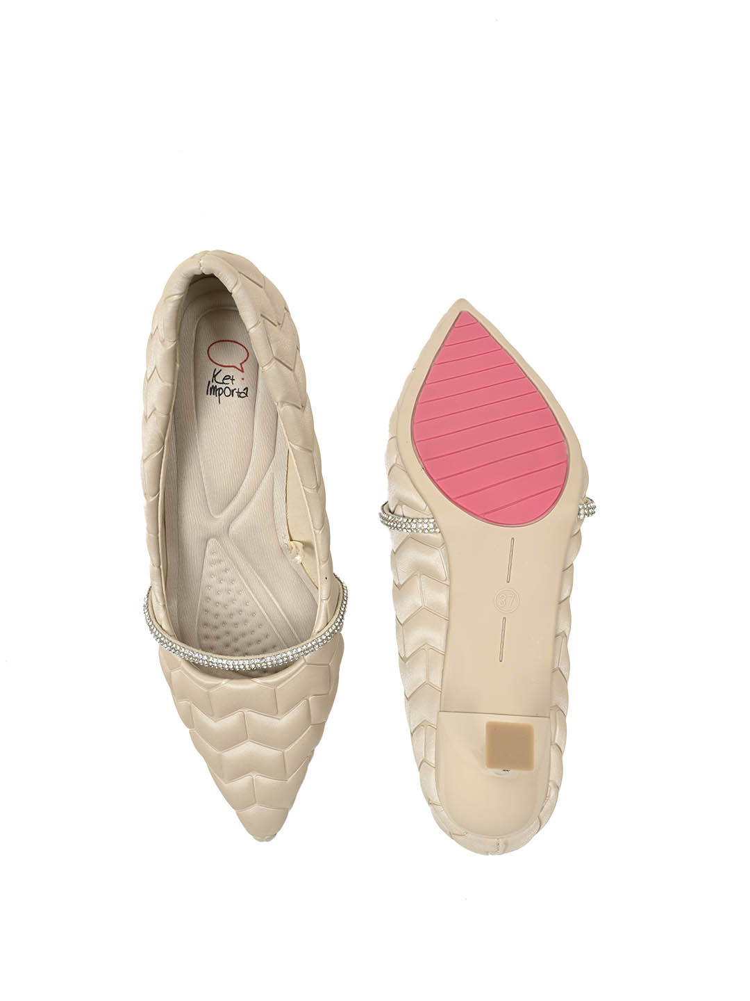 Women, Women Footwear, Beige Pumps