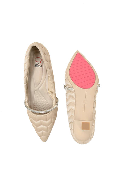 Women, Women Footwear, Beige Pumps