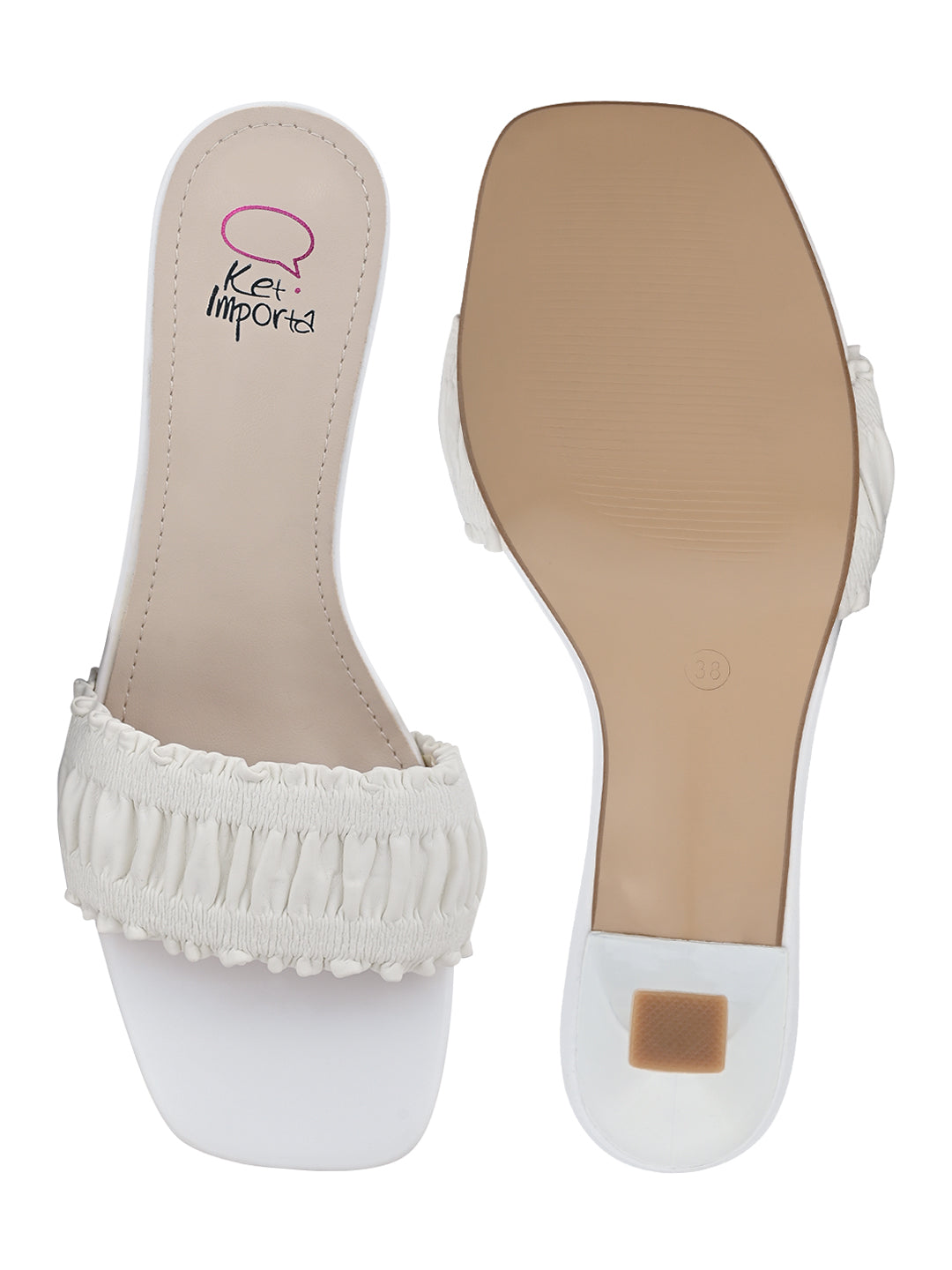 Footwear, Women Footwear, White Sandals