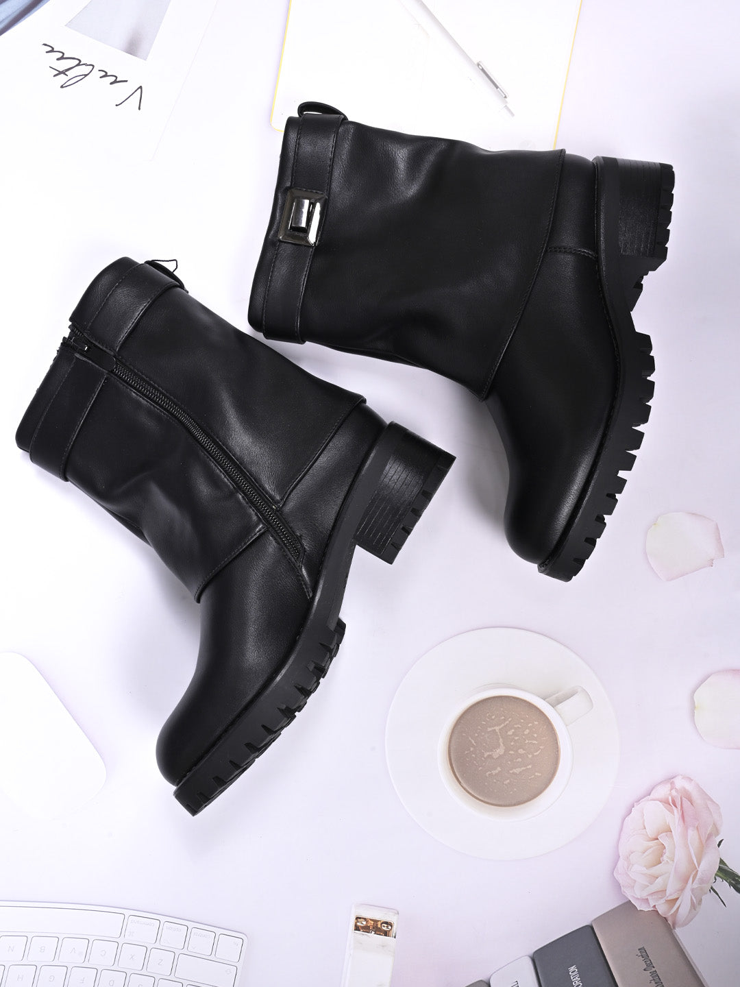 Women, Women Footwear, Black Boots