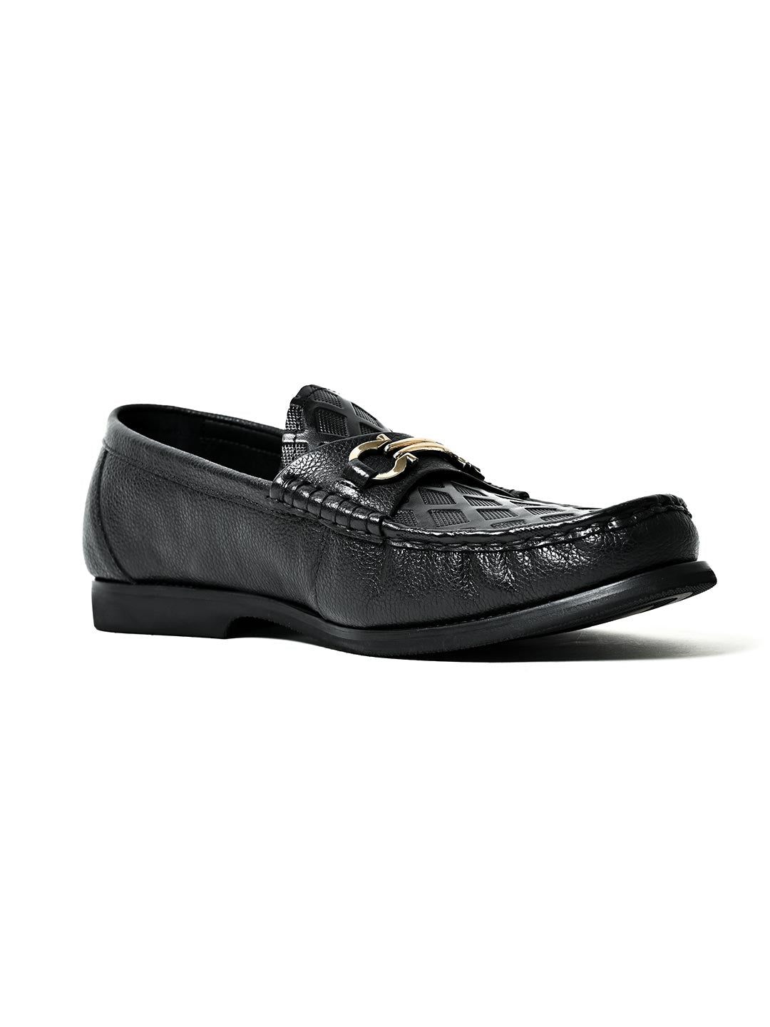 Men, Men Footwear, Black Loafers