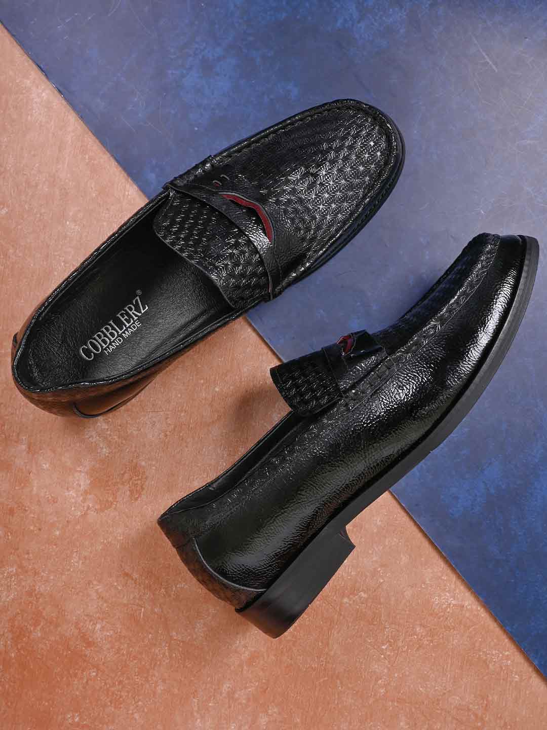 Men, Men Footwear, Black Loafers