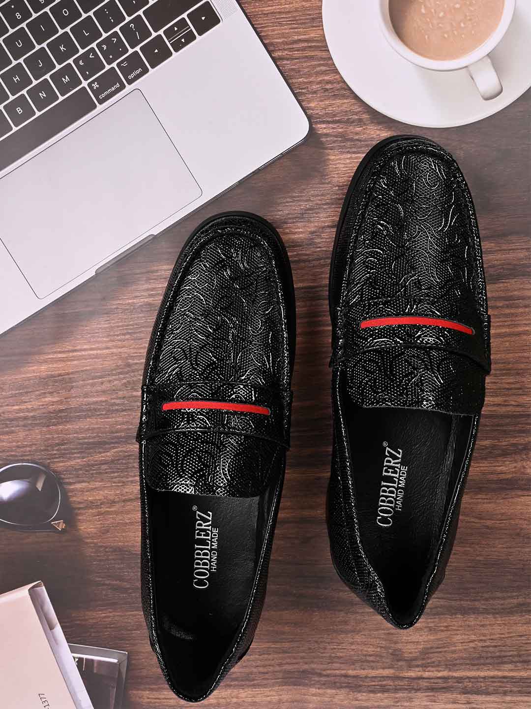 Men, Men Footwear, Black Loafers