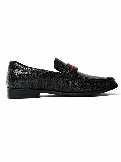 Men, Men Footwear, Black Loafers