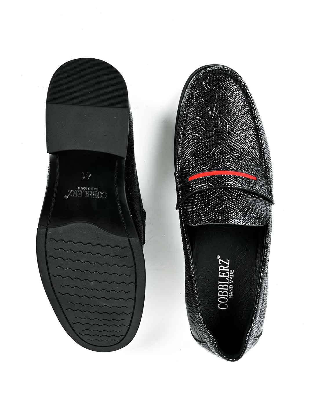 Men, Men Footwear, Black Loafers