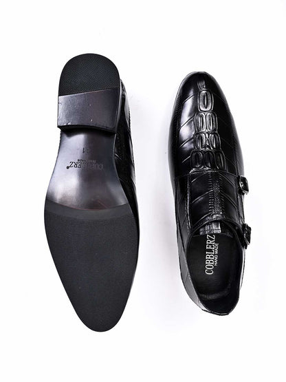 Men, Men Footwear, Black Monk