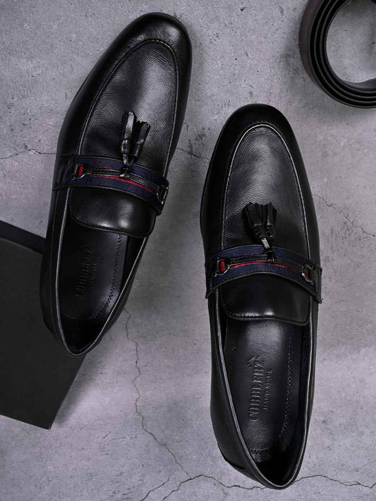 Men, Men Footwear, Black Formal Loafers