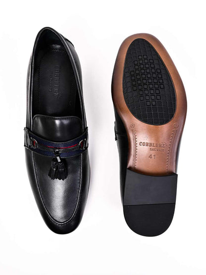 Men, Men Footwear, Black Formal Loafers