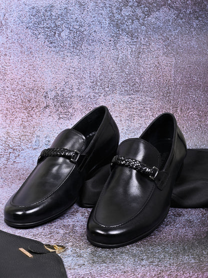 Men, Men Footwear, Black Formal Loafers