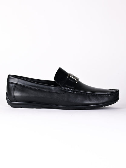 Men, Men Footwear, Black Loafers