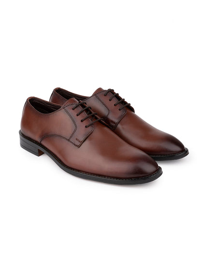 Men WOODEN Solid Derbys